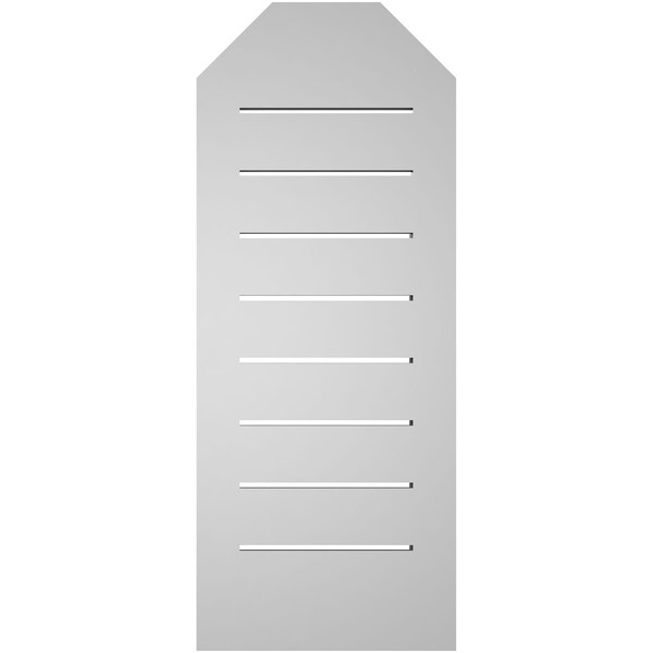 Ekena Millwork Octagonal Top Surface Mount PVC Gable Vent w/ 2"W x 2"P Brickmould Sill Frame, 12"W x 30"H - GVPOT12X3003SF