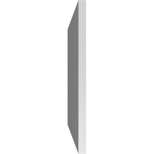 Ekena Millwork Vertical Surface Mount PVC Gable Vent: Non-Functional, w/ 3-1/2"W x 1"P Standard Frame, 24"W x 20"H - GVPVE24X2001SN