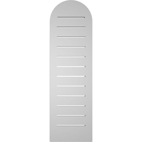 Ekena Millwork Round Top Surface Mount PVC Gable Vent: Functional, w/ 2"W x 2"P Brickmould Sill Frame, 12"W x 40"H - GVPRT12X4003SF