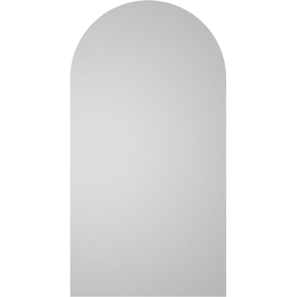 Ekena Millwork Round Top Surface Mount PVC Gable Vent w/ 2"W x 1-1/2"P Brickmould Frame, 20"W x 38"H - GVPRT20X3802SN