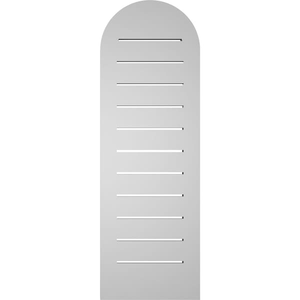 Ekena Millwork Round Top Surface Mount PVC Gable Vent: Functional, w/ 2"W x 2"P Brickmould Sill Frame, 12"W x 36"H - GVPRT12X3603SF