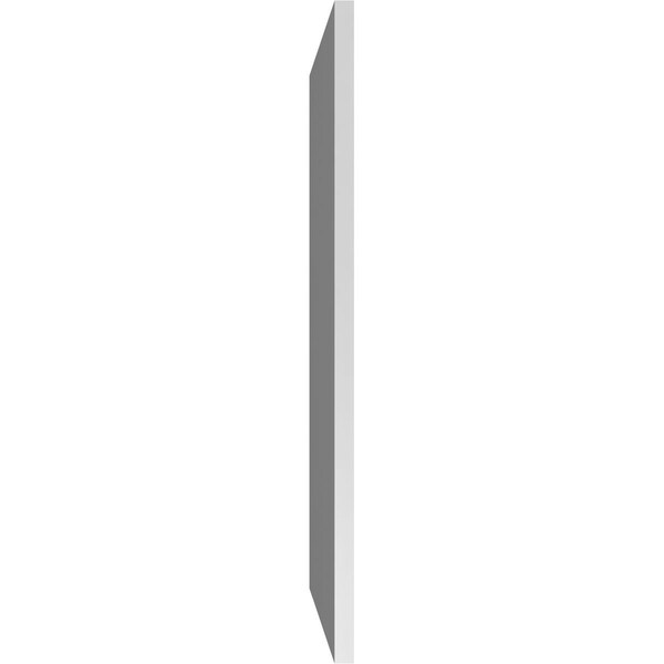 Ekena Millwork Vertical Surface Mount PVC Gable Vent: Non-Functional, w/ 3-1/2"W x 1"P Standard Frame, 16"W x 34"H - GVPVE16X3401SN