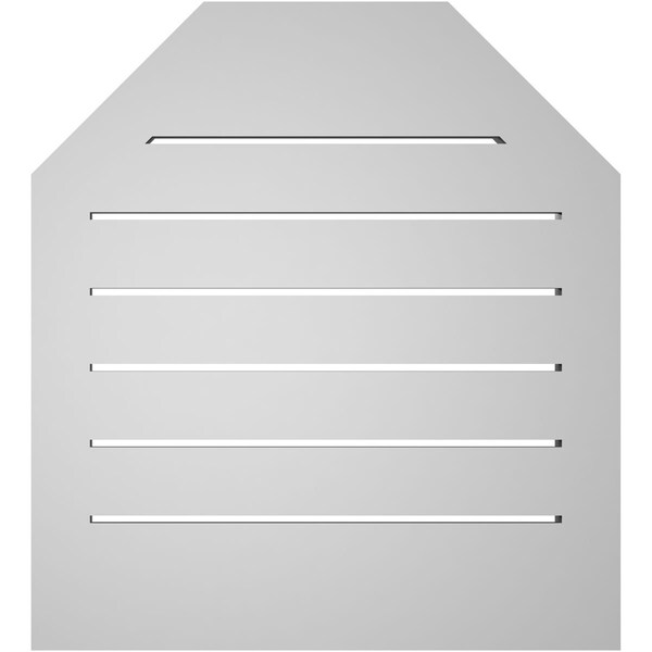 Ekena Millwork Octagonal Top Surface Mount PVC Gable Vent w/ 2"W x 1-1/2"P Brickmould Frame, 20"W x 22"H - GVPOT20X2202SF