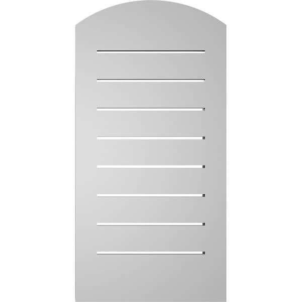 Ekena Millwork Arch Top Surface Mount PVC Gable Vent w/ 2"W x 2"P Brickmould Sill Frame, 14"W x 26"H - GVPAR14X2603SN