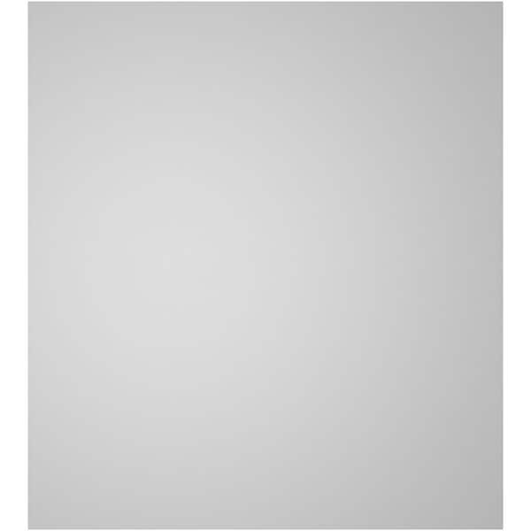 Ekena Millwork Vertical Surface Mount PVC Gable Vnt: Non-Functional, w/2"W x 1-1/2"H, Brickmould Frame, 18"W x 20"H - GVPVE18X2002SN