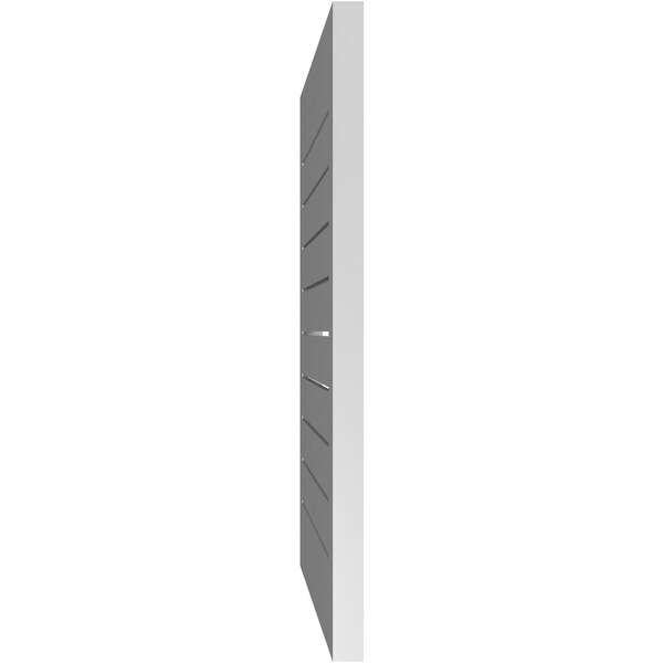 Ekena Millwork Vertical Surface Mount PVC Gable Vent: Functional, w/ 2"W x 1-1/2"P Brickmould Frame, 22"W x 32"H - GVPVE22X3202SF