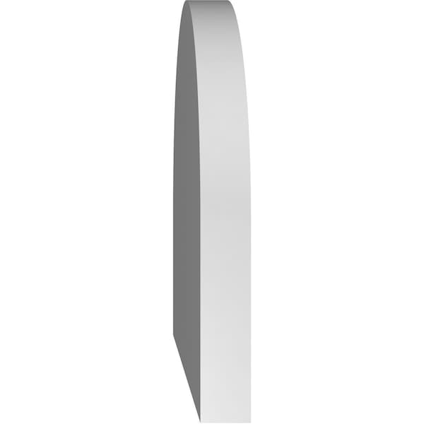 Ekena Millwork Round Top Surface Mount PVC Gable Vent w/ 2"W x 1-1/2"P Brickmould Frame, 16"W x 14"H - GVPRT16X1402SN