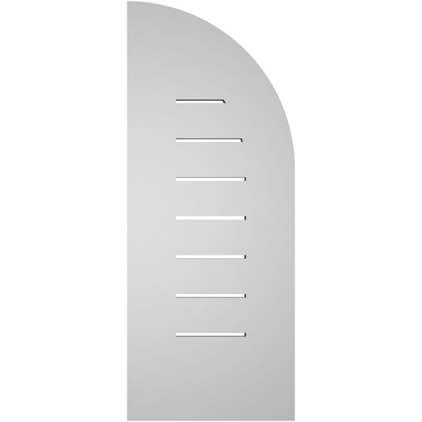 Ekena Millwork Quarter Round Top Left Surface Mount PVC Gable Vent w/ 3-1/2"W x 1"P Standard Frame, 12"W x 30"H - GVPQL12X3001SF