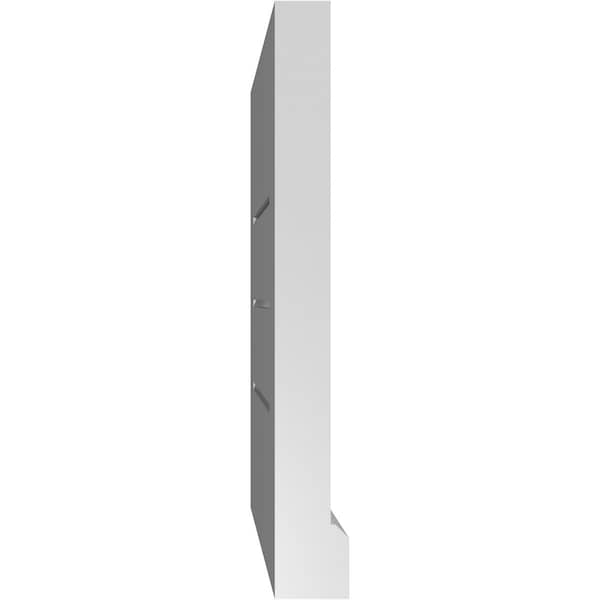 Ekena Millwork Vertical Surface Mount PVC Gable Vent: Functional, w/ 2"W x 2"P Brickmould Sill Frame, 12"W x 16"H - GVPVE12X1603SF
