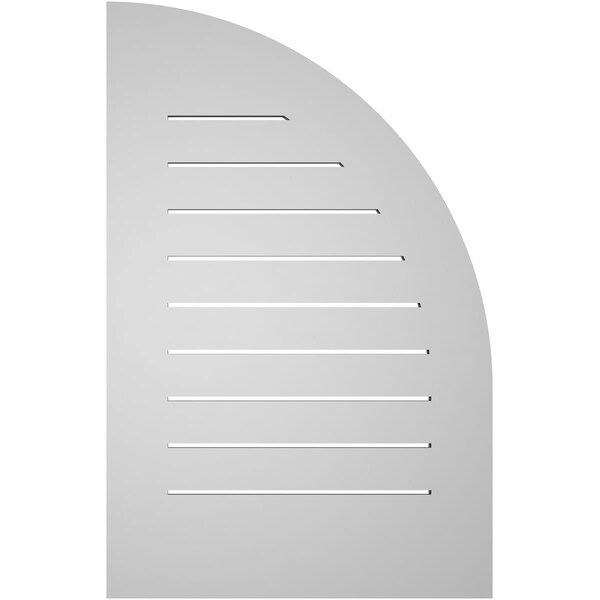Ekena Millwork Quarter Round Top Left Surface Mount PVC Gable Vent w/ 3-1/2"W x 1"P Standard Frame, 22"W x 34"H - GVPQL22X3401SF