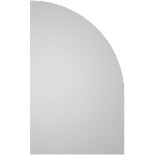 Ekena Millwork Quarter Round Top Left Surface Mount PVC Gable Vent w/ 3-1/2"W x 1"P Standard Frame, 22"W x 36"H - GVPQL22X3601SN