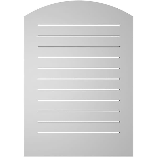 Ekena Millwork Arch Top Surface Mount PVC Gable Vent: Non-Functional, w/ 3-1/2"W x 1"P Standard Frame, 28"W x 38"H - GVPAR28X3801SN
