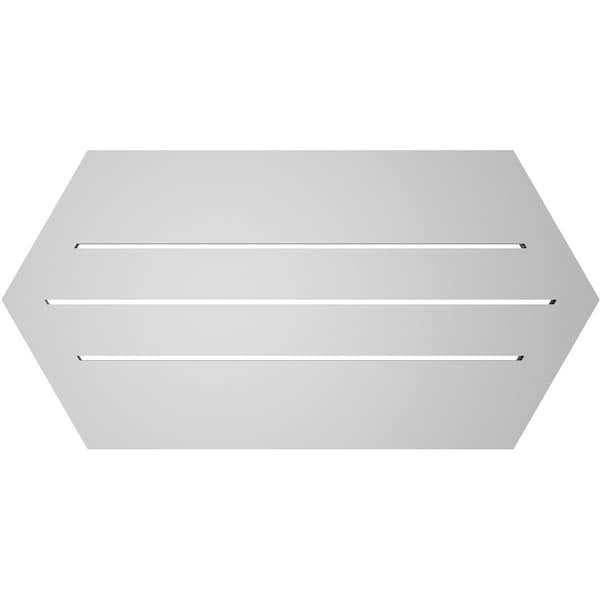 Ekena Millwork Half Round Surface Mount PVC Gable Vent: Functional, w/ 2"W x 2"P Brickmould Sill Frame, 32"W x 16"H - GVPHR32X1603SF