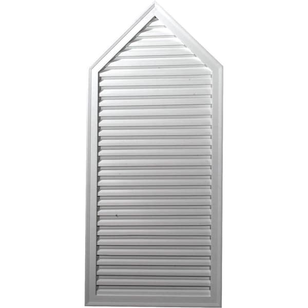 Ekena Millwork Peaked Urethane Gable Vent Louver, Non-Functional, 24"W x 42"H - GVPE24X42D