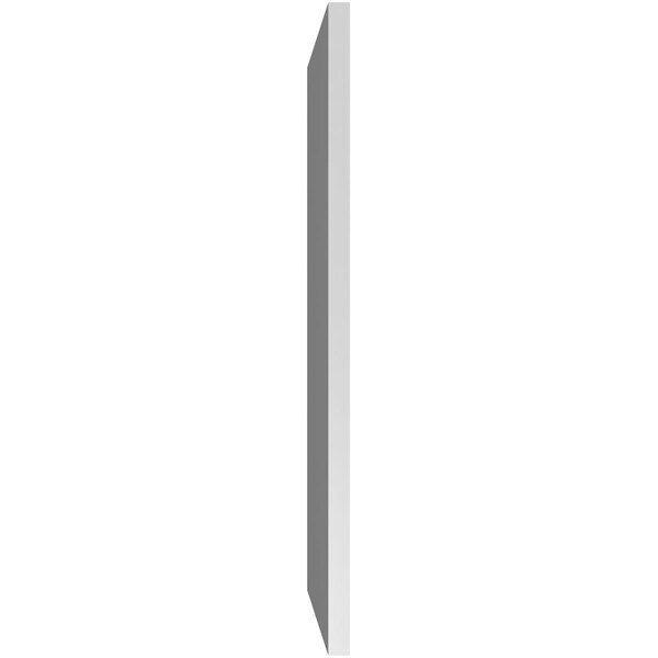 Ekena Millwork Vertical Surface Mount PVC Gable Vent: Non-Functional, w/ 3-1/2"W x 1"P Standard Frame, 12"W x 30"H - GVPVE12X3001SN