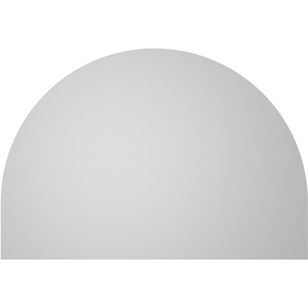 Ekena Millwork Round Top Surface Mount PVC Gable Vent w/ 2"W x 1-1/2"P Brickmould Frame, 32"W x 22"H - GVPRT32X2202SN