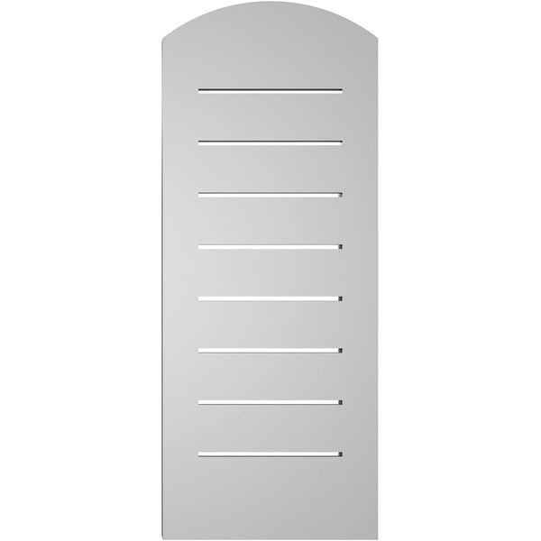 Ekena Millwork Arch Top Surface Mount PVC Gable Vent: Non-Functional, w/2"W x 1-1/2"P Brickmould Frame, 12"W x 28"H - GVPAR12X2802SN