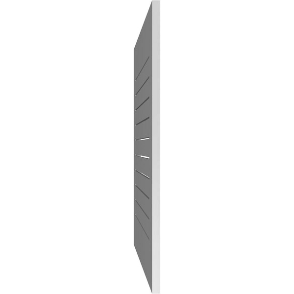Ekena Millwork Vertical Surface Mount PVC Gable Vent: Functional, w/ 3-1/2"W x 1"P Standard Frame, 32"W x 36"H - GVPVE32X3601SF