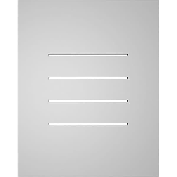 Ekena Millwork Vertical Surface Mount PVC Gable Vent: Functional, w/ 3-1/2"W x 1"P Standard Frame, 16"W x 20"H - GVPVE16X2001SF