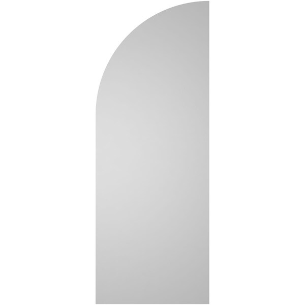 Ekena Millwork Quarter Round Top Right Surface Mount PVC Gable Vent w/ 3-1/2"W x 1"P Standard Frame, 12"W x 32"H - GVPQR12X3201SN