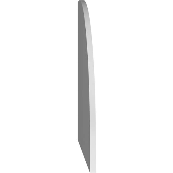 Ekena Millwork Quarter Round Top Left Surface Mount PVC Gable Vent w/ 3-1/2"W x 1"P Standard Frame, 28"W x 34"H - GVPQL28X3401SN