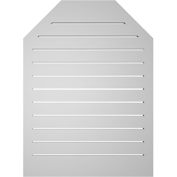Ekena Millwork Octagonal Top Surface Mount PVC Gable Vent w/ 2"W x 1-1/2"P Brickmould Frame, 28"W x 38"H - GVPOT28X3802SF