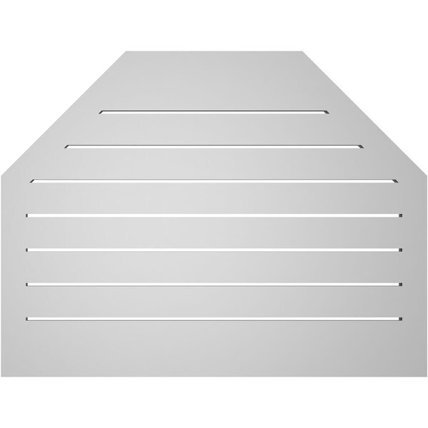 Ekena Millwork Octagonal Top Surface Mount PVC Gable Vent w/ 2"W x 2"P Brickmould Sill Frame, 34"W x 26"H - GVPOT34X2603SF