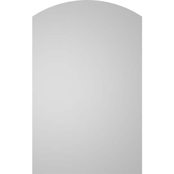 Ekena Millwork Arch Top Surface Mount PVC Gable Vent: Functional, w/ 3-1/2"W x 1"P Standard Frame, 24"W x 38"H - GVPAR24X3801SF