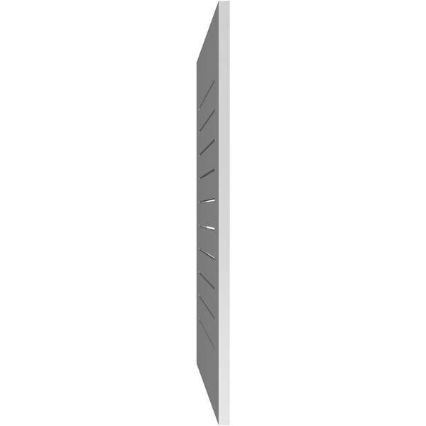 Ekena Millwork Vertical Surface Mount PVC Gable Vent: Functional, w/ 3-1/2"W x 1"P Standard Frame, 26"W x 38"H - GVPVE26X3801SF