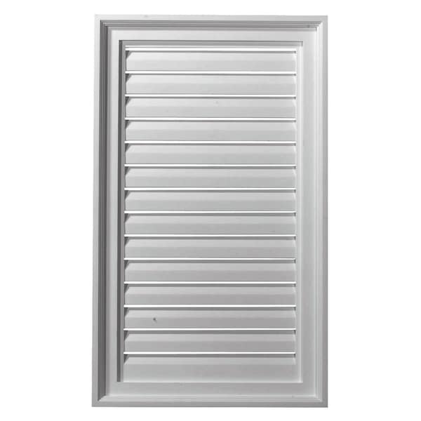 Ekena Millwork Vertical Urethane Gable Vent Louver, Functional, 18"W x 25"H - GVVE18X25F