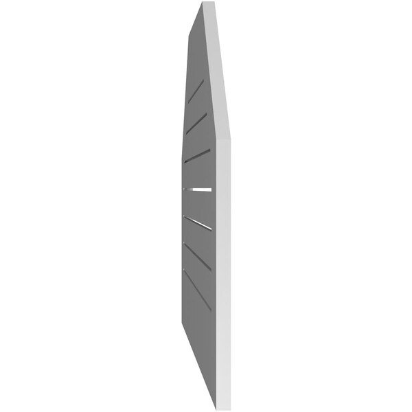 Ekena Millwork Octagonal Top Surface Mount PVC Gable Vent: Functional, w/ 3-1/2"W x 1"P Standard Frame, 40"W x 30"H - GVPOT40X3001SF