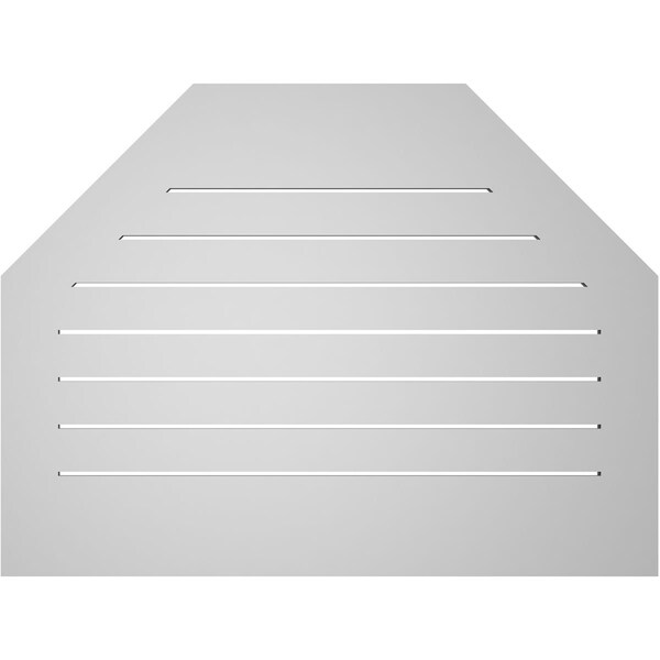 Ekena Millwork Octagonal Top Surface Mount PVC Gable Vent: Functional, w/ 3-1/2"W x 1"P Standard Frame, 40"W x 30"H - GVPOT40X3001SF