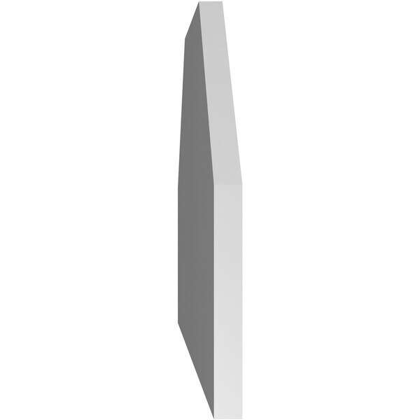 Ekena Millwork Octagonal Top Surface Mount PVC Gable Vent w/ 2"W x 1-1/2"P Brickmould Frame, 40"W x 24"H - GVPOT40X2402SN