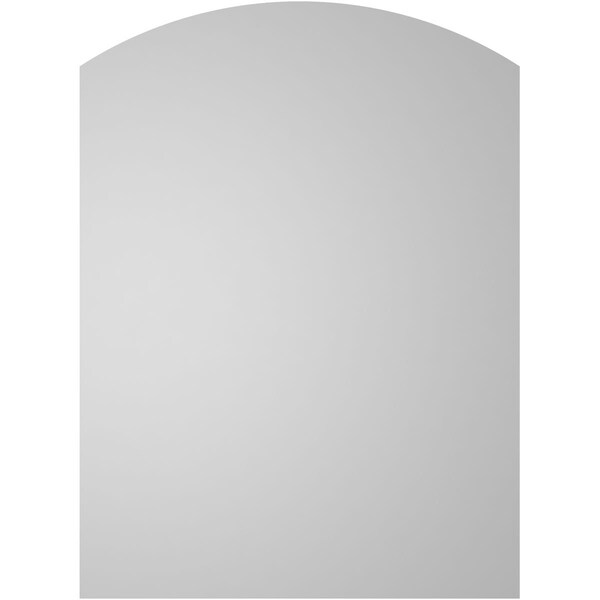 Ekena Millwork Arch Top Surface Mount PVC Gable Vent: Functional, w/ 2"W x 1-1/2"P Brickmould Frame, 28"W x 38"H - GVPAR28X3802SF