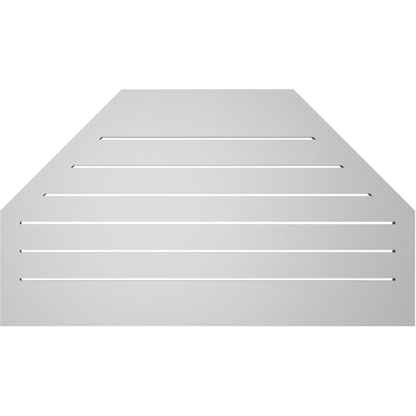 Ekena Millwork Octagonal Top Surface Mount PVC Gable Vent w/ 2"W x 1-1/2"P Brickmould Frame, 42"W x 24"H - GVPOT42X2402SF
