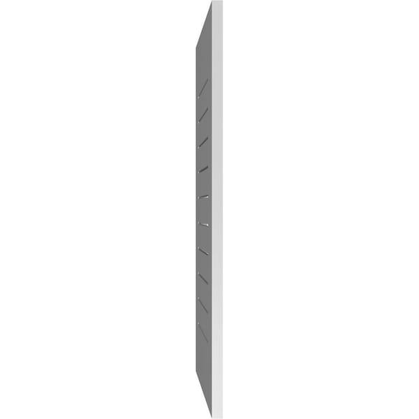 Ekena Millwork Vertical Surface Mount PVC Gable Vent: Functional, w/ 3-1/2"W x 1"P Standard Frame, 18"W x 38"H - GVPVE18X3801SF