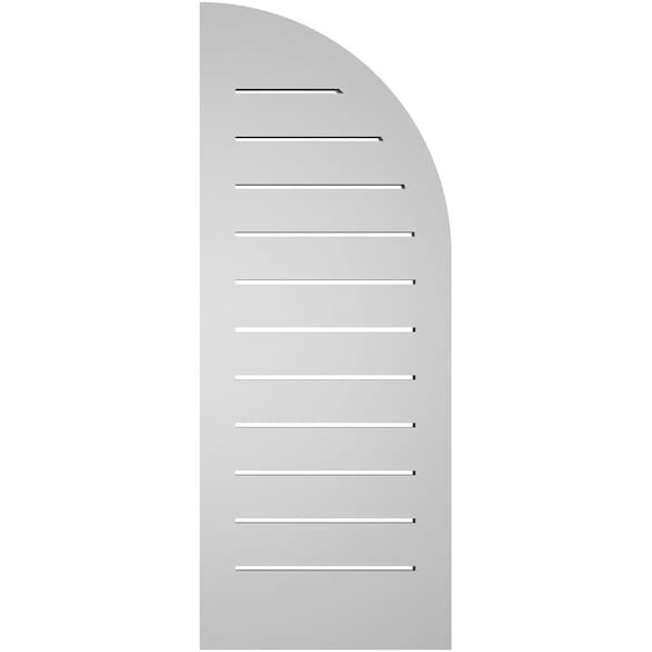 Ekena Millwork Quarter Round Top Left Surface Mount PVC Gable Vent w/ 2"W x 2"P Brickmould Sill Frame, 14"W x 36"H - GVPQL14X3603SF