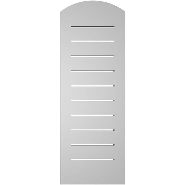 Ekena Millwork Arch Top Surface Mount PVC Gable Vent: Non-Functional, w/2"W x 1-1/2"P Brickmould Frame, 12"W x 32"H - GVPAR12X3202SN