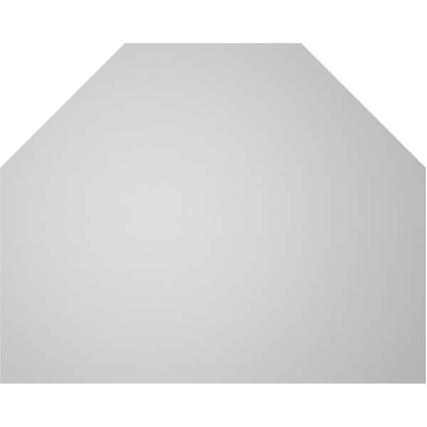 Ekena Millwork Octagonal Top Surface Mount PVC Gable Vent w/ 2"W x 2"P Brickmould Sill Frame, 30"W x 24"H - GVPOT30X2403SN