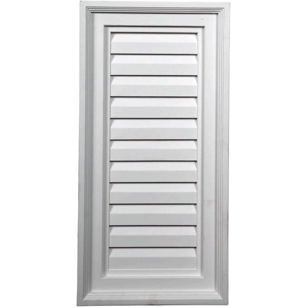 Ekena Millwork Vertical Urethane Gable Vent Louver, Non-Functional, 12"W x 20"H - GVVE12X20D