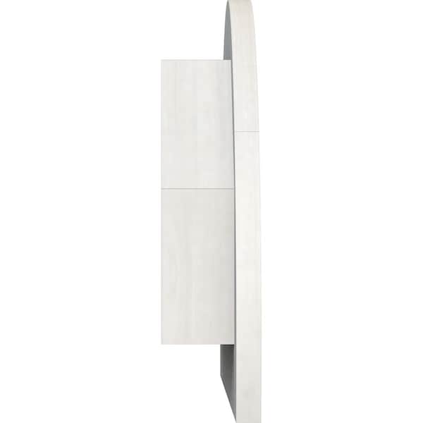 Ekena Millwork Half Round Gable Vent Functional Western Red Cedar Gable Vent w/1" x 4" Flat Trim Frame, 26"W x 13"H - GVWHR26X1301RFPWR