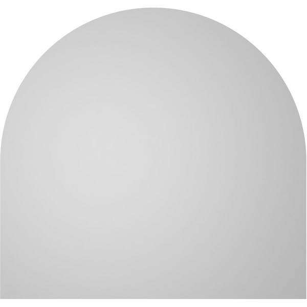 Ekena Millwork Round Top Surface Mount PVC Gable Vent w/ 2"W x 2"P Brickmould Sill Frame, 42"W x 40"H - GVPRT42X4003SN