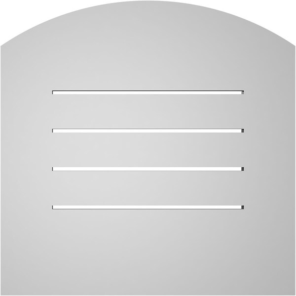 Ekena Millwork Arch Top Surface Mount PVC Gable Vent: Non-Functional, w/ 3-1/2"W x 1"P Standard Frame, 18"W x 42"H - GVPAR18X4201SN
