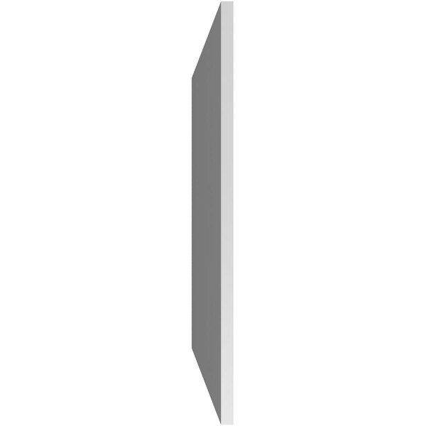 Ekena Millwork Vertical Surface Mount PVC Gable Vent: Non-Functional, w/3-1/2"W x 1"H, Standard Frame, 36"W x 34"H - GVPVE36X3401SN