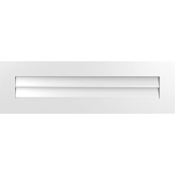 Ekena Millwork Vertical Surface Mount PVC Gable Vent: Non-Functional, w/3-1/2"W x 1"H, Standard Frame, 40"W x 12"H - GVPVE40X1201SN