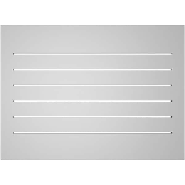 Ekena Millwork Vertical Surface Mount PVC Gable Vent: Functional, w/ 2"W x 2"P Brickmould Sill Frame, 30"W x 22"H - GVPVE30X2203SF