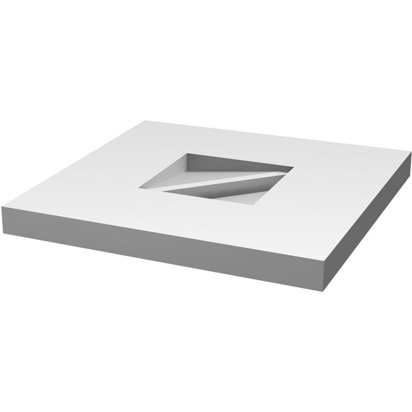 Ekena Millwork Arch Top Surface Mount PVC Gable Vent w/ 2"W x 2"P Brickmould Sill Frame, 42"W x 42"H - GVPAR42X4203SN