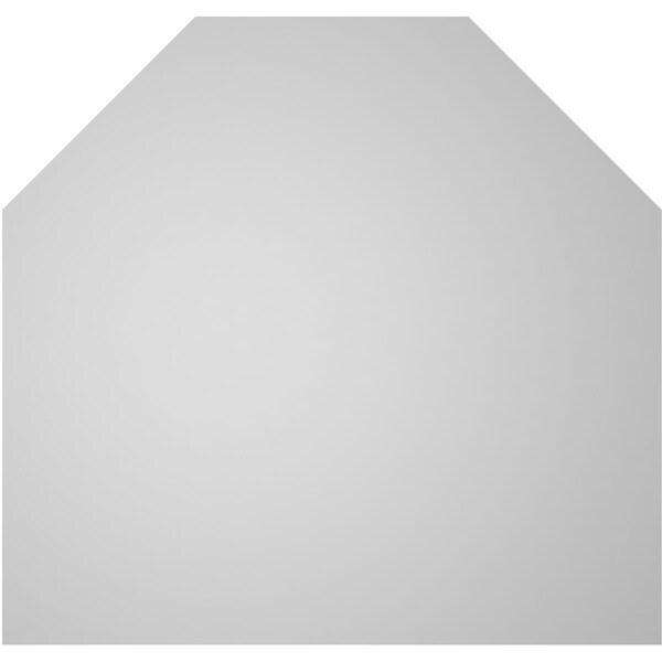 Ekena Millwork Octagonal Top Surface Mount PVC Gable Vent w/ 3-1/2"W x 1"P Standard Frame, 42"W x 40"H - GVPOT42X4001SN