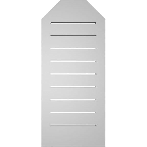 Ekena Millwork Octagonal Top Surface Mount PVC Gable Vent w/ 2"W x 2"P Brickmould Sill Frame, 14"W x 32"H - GVPOT14X3203SF