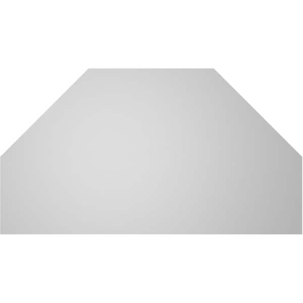 Ekena Millwork Octagonal Top Surface Mount PVC Gable Vent w/ 2"W x 1-1/2"P Brickmould Frame, 40"W x 22"H - GVPOT40X2202SN